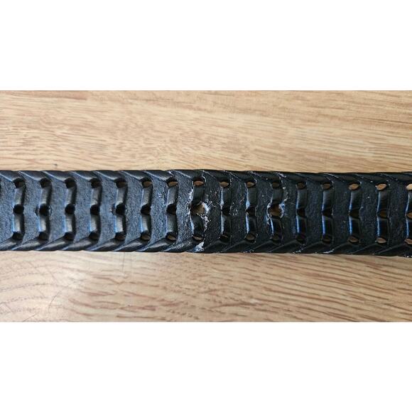 Perry Ellis Men's Portfolio Braided Black Belt Cowhide Leather Size 36 Inch - Picture 8 of 8